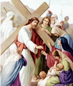 Stations of the cross - Way of the cross - Jesus comforts the women of Jerusalem