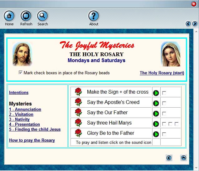 Holy Rosary software