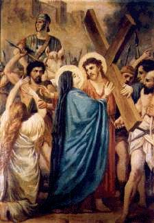 Holy rosary Fourth sorrowful Mystery carrying of the cross - Cast all your burdens unto me, because I care for you.