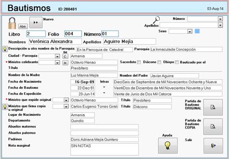 Bautismos - Iglesia Software