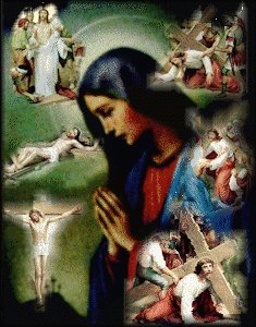 Estaciones de la cruz - La sepultura de Jesús - Desolación de María